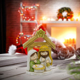 Maxbell Nativity Figurine Set Resin Craft Holy Family Figurine for Table Indoor Home