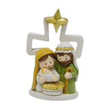 Maxbell Nativity Scene Figurine Religious Gift Tabletop Sculpture for Indoor Holiday