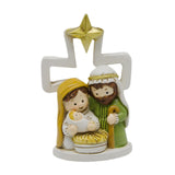 Maxbell Nativity Scene Figurine Religious Gift Tabletop Sculpture for Indoor Holiday
