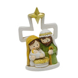 Maxbell Nativity Scene Figurine Religious Gift Tabletop Sculpture for Indoor Holiday