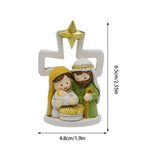 Maxbell Nativity Scene Figurine Religious Gift Tabletop Sculpture for Indoor Holiday