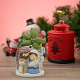 Maxbell Nativity Scene Figurine Small Christmas Desktop Statue for Bookshelf Holiday