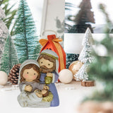 Maxbell Nativity Scene Figurine Religious Gift Resin Mini for Bookshelf Indoor Party