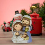 Maxbell Nativity Scene Figurine Religious Gift Resin Mini for Bookshelf Indoor Party