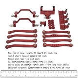 Maxbell 1/16 RC Upgrades Kit Replacement Steering Rod Tie for C64 RC Vehicles Trucks red