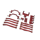 Maxbell 1/16 RC Upgrades Kit Replacement Steering Rod Tie for C64 RC Vehicles Trucks red