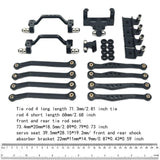 Maxbell 1/16 RC Upgrades Kit Replacement Steering Rod Tie for C64 RC Vehicles Trucks black