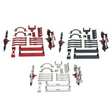 Maxbell 1/16 RC Car Upgrade Spare Kit Metal Front and Rear Axle Assembly for C64 DIY red