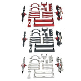 Maxbell 1/16 RC Car Upgrade Spare Kit Metal Front and Rear Axle Assembly for C64 DIY red