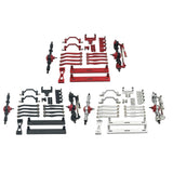 Maxbell 1/16 RC Car Upgrade Spare Kit Metal Front and Rear Axle Assembly for C64 DIY red