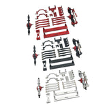 Maxbell 1/16 RC Car Upgrade Spare Kit Metal Front and Rear Axle Assembly for C64 DIY red