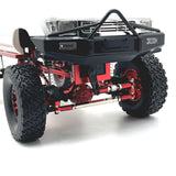 Maxbell 1/16 RC Car Upgrade Spare Kit Metal Front and Rear Axle Assembly for C64 DIY red