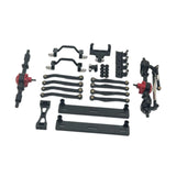 Maxbell 1/16 RC Car Upgrade Spare Kit Metal Front and Rear Axle Assembly for C64 DIY black