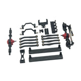 Maxbell 1/16 RC Car Upgrade Spare Kit Metal Front and Rear Axle Assembly for C64 DIY black