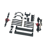 Maxbell 1/16 RC Car Upgrade Spare Kit Metal Front and Rear Axle Assembly for C64 DIY black