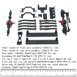 Maxbell 1/16 RC Car Upgrade Spare Kit Metal Front and Rear Axle Assembly for C64 DIY black