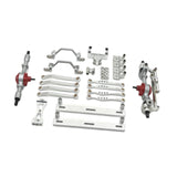 Maxbell 1/16 RC Car Upgrade Spare Kit Metal Front and Rear Axle Assembly for C64 DIY argent