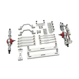 Maxbell 1/16 RC Car Upgrade Spare Kit Metal Front and Rear Axle Assembly for C64 DIY argent
