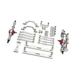 Maxbell 1/16 RC Car Upgrade Spare Kit Metal Front and Rear Axle Assembly for C64 DIY argent