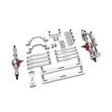 Maxbell 1/16 RC Car Upgrade Spare Kit Metal Front and Rear Axle Assembly for C64 DIY argent