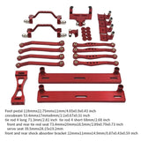 Maxbell 1/16 RC Car Upgrade Spare Kit Metal Steering Servo Mount for C64 RC Vehicles red