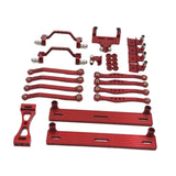 Maxbell 1/16 RC Car Upgrade Spare Kit Metal Steering Servo Mount for C64 RC Vehicles red