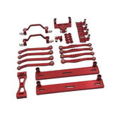 Maxbell 1/16 RC Car Upgrade Spare Kit Metal Steering Servo Mount for C64 RC Vehicles red