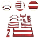 Maxbell 1/16 RC Car Upgrade Spare Kit Metal Steering Servo Mount for C64 RC Vehicles red