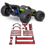Maxbell 1/16 RC Car Upgrade Spare Kit Metal Steering Servo Mount for C64 RC Vehicles red