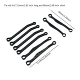Maxbell 8 Pieces Metal Rod Link Suspension Linkage Kit Replacements for C64 1:16 Car Balck