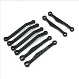 Maxbell 8 Pieces Metal Rod Link Suspension Linkage Kit Replacements for C64 1:16 Car Balck