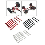 Maxbell 8 Pieces Metal Rod Link Suspension Linkage Kit Replacements for C64 1:16 Car Red