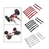 Maxbell 8 Pieces Metal Rod Link Suspension Linkage Kit Replacements for C64 1:16 Car Red