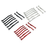 Maxbell 8 Pieces Metal Rod Link Suspension Linkage Kit Replacements for C64 1:16 Car Red
