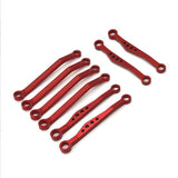 Maxbell 8 Pieces Metal Rod Link Suspension Linkage Kit Replacements for C64 1:16 Car Red