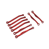 Maxbell 8 Pieces Metal Rod Link Suspension Linkage Kit Replacements for C64 1:16 Car Red