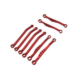 Maxbell 8 Pieces Metal Rod Link Suspension Linkage Kit Replacements for C64 1:16 Car Red