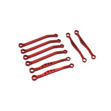 Maxbell 8 Pieces Metal Rod Link Suspension Linkage Kit Replacements for C64 1:16 Car Red