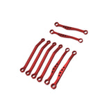 Maxbell 8 Pieces Metal Rod Link Suspension Linkage Kit Replacements for C64 1:16 Car Red