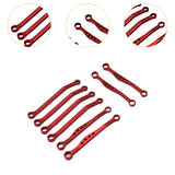 Maxbell 8 Pieces Metal Rod Link Suspension Linkage Kit Replacements for C64 1:16 Car Red