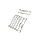 Maxbell 8 Pieces Metal Rod Link Suspension Linkage Kit Replacements for C64 1:16 Car Argent