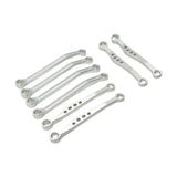 Maxbell 8 Pieces Metal Rod Link Suspension Linkage Kit Replacements for C64 1:16 Car Argent
