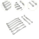 Maxbell 8 Pieces Metal Rod Link Suspension Linkage Kit Replacements for C64 1:16 Car Argent