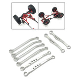 Maxbell 8 Pieces Metal Rod Link Suspension Linkage Kit Replacements for C64 1:16 Car Argent