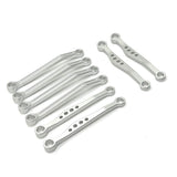 Maxbell 8 Pieces Metal Rod Link Suspension Linkage Kit Replacements for C64 1:16 Car Argent