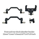 Maxbell 4x 1/16 Servo Mount Steering Gear Holder for C64 Car Model Lovers RC Vehicle black