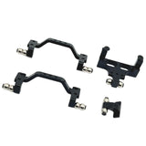 Maxbell 4x 1/16 Servo Mount Steering Gear Holder for C64 Car Model Lovers RC Vehicle black