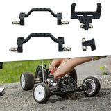 Maxbell 4x 1/16 Servo Mount Steering Gear Holder for C64 Car Model Lovers RC Vehicle black