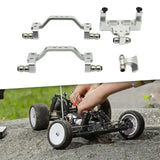 Maxbell 4x 1/16 Servo Mount Steering Gear Holder for C64 Car Model Lovers RC Vehicle silver