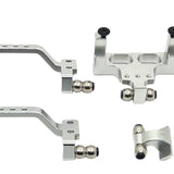 Maxbell 4x 1/16 Servo Mount Steering Gear Holder for C64 Car Model Lovers RC Vehicle silver